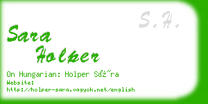 sara holper business card